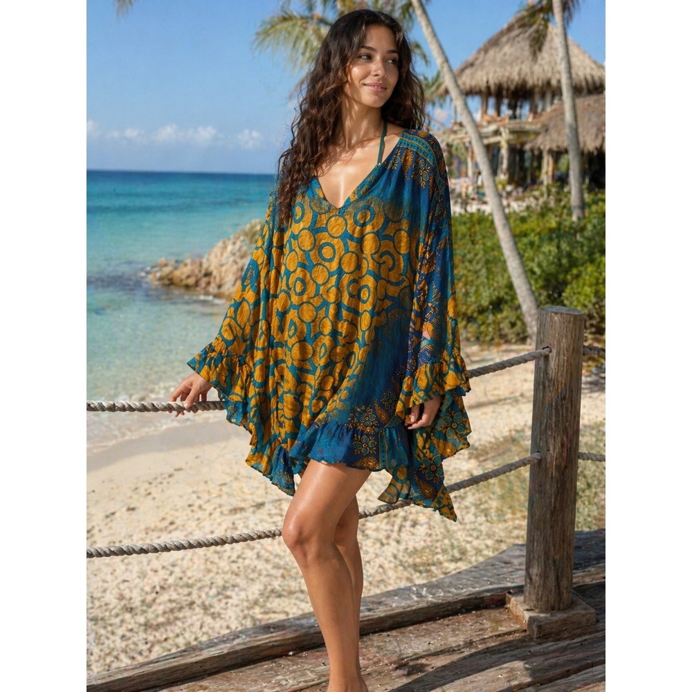 Kantha Bae Boho Lagen Look Beach Coverup‎ One Size